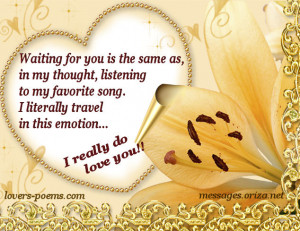 Tags: love , waiting for you poems
