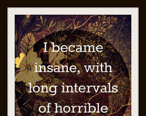 Edgar Allan Poe Insanity Quote 8X1 0 Typography ...