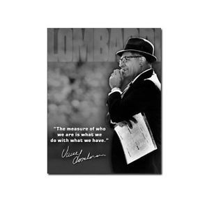 Details about Vince Lombardi Football Player Sports Quote Measure Who ...