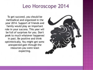 Leo Horoscope 2014