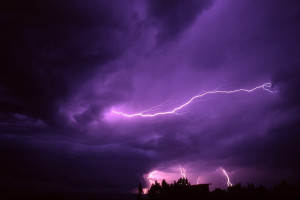 Photo Lightning Bolts Blue