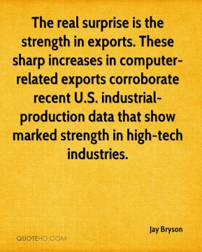 strength in exports. These sharp increases in computer-related exports ...