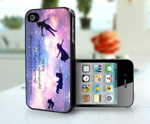 Peter Pan Dreams Quote Galaxy Nebula - iPhone 4, iPhone 4s, iPhone 5 ...