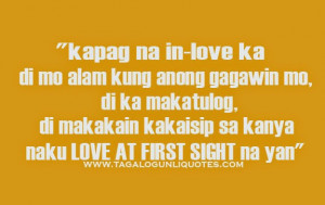 Love at First Sight Tagalog Love Quotes