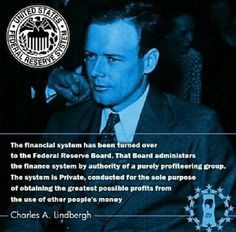 Charles Lindbergh on the Federal Reserve