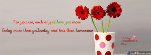 love you more Facebook cover. Valentine day quotes Facebook timeline ...