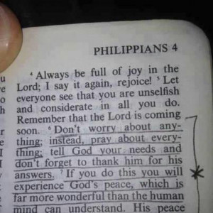 Don't worry....pray instead.