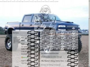 Chevy Mudding Trucks - Chevy Luv MySpace Layout Preview