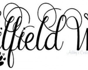 Oilfield Wife Decal in Cursive Text