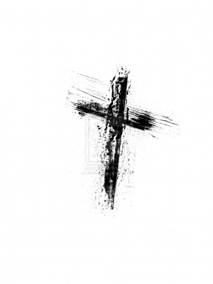 Grunge cross tattoo by aarenart