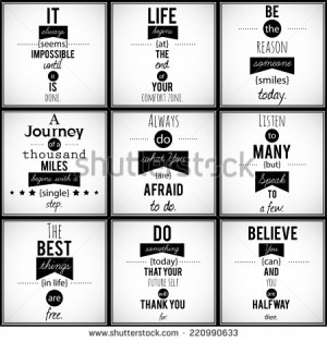 ... , motivational quotes in retro style. VECTOR art. - stock vector