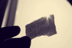 you make me smile.