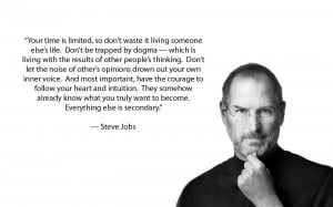 Steve Jobs, perhaps the greatest entrepreneur of his generation; it ...