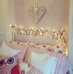 fairy lights & ditzy bedding @Emma HawkinsOwls Pillows, Teen Room ...
