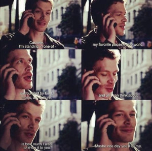 ... was caroline and awww that phone call klaus gave caroline le melts