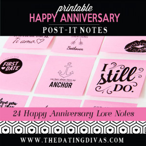 love with this set of anniversary notes our printable post it love ...