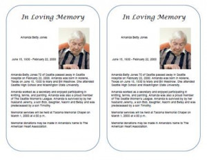 Sample Obituary Examples