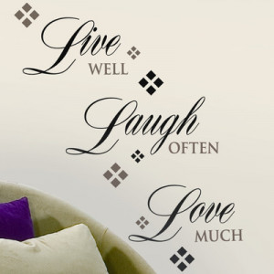 Room Mates Live, Love, Laugh Peel and Stick Wall Decal Features: -Wall ...