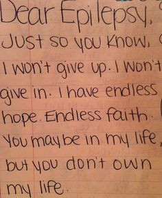 have epilepsy, epilepsy doesn't have me ♥ More