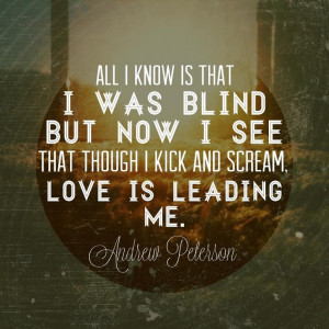 One of my favorite musicians: Andrew Peterson. DeAnne, sometimes I ...