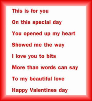 Valentines day poems