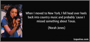 ... country music and probably 'cause I missed something about Texas