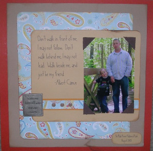 Father and Son Scrapbook Page