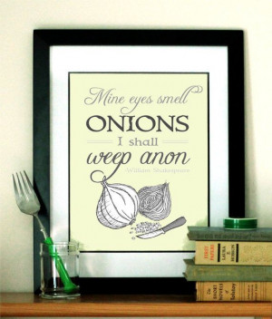 Shakespeare Quote Art for Kitchen Typography Print - Kitchen Art ...