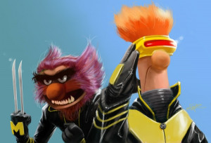 comics animals xmen wolverine funny beaker parody muppet artwork ...