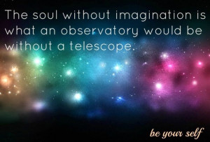 Soul without imagination quote via www.Facebook.com/BeYourself09