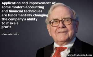 ... ability to make a profit - Warren Buffett Quotes - StatusMind.com