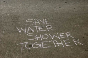 Save water shower together