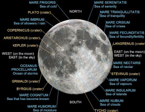 Some of the key features of the moon that are visible form Earth ...