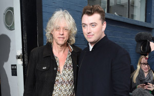Bob Geldof, seen here with Sam Smith at the Band Aid 30 recording, has ...