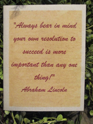Abe Lincoln Quote Happy Birthday Greeting Card - FREE SHIPPING