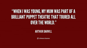 When I was young, my mum was part of a brilliant puppet theatre that ...