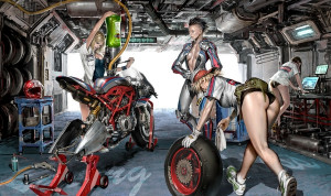 cartoons motorbikes girls with bikes Vehicles Motorcycles HD Wallpaper