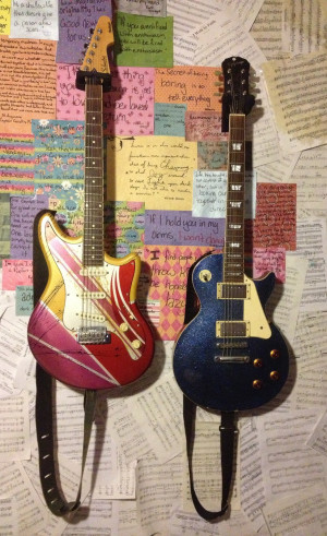 really love this. The guitars are organized neatly on their hooks ...