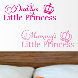WALL-ART-STICKER-QUOTE-Daddys-little-princess-mummys-girls-bedroom ...