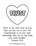 ... Back > Pix For > Trust In The Lord With All Your Heart Coloring Page