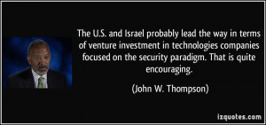 The U.S. and Israel probably lead the way in terms of venture ...