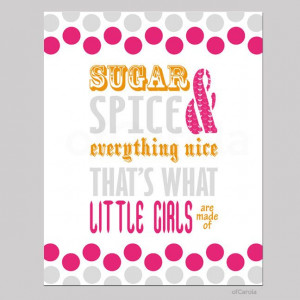 Girls Teen Wall Art Quote Print Sugar Spice Everything by ofCarola, $ ...