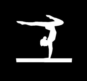 Details about Gymnastics Tumbling Balance Beam Sticker/Decal (E)