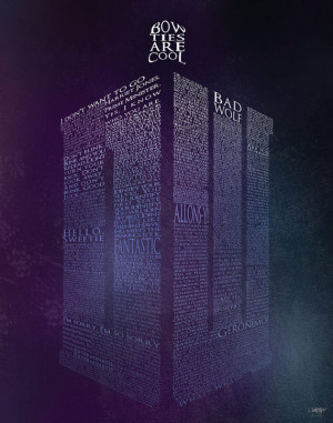 ... Love This ‘Doctor Who’ Typographic Tardis Poster #BowTiesAreCool