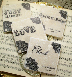 Personalized Wedding Gift, Custom Coasters, Wedding Gift for Couples ...