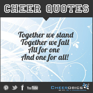 Teamwork! #CheerQuotes