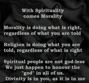 Morality, Religion, and Spirituality