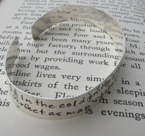 Custom Literary Quote Cuff Bracelet. $37.00, via Etsy.