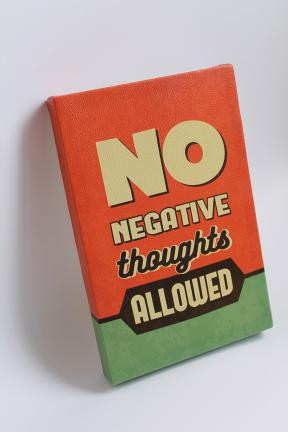 Wall Canvas Quote - No Negative Thoughts Allowed