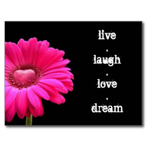 Live Laugh Love Dream Postcard